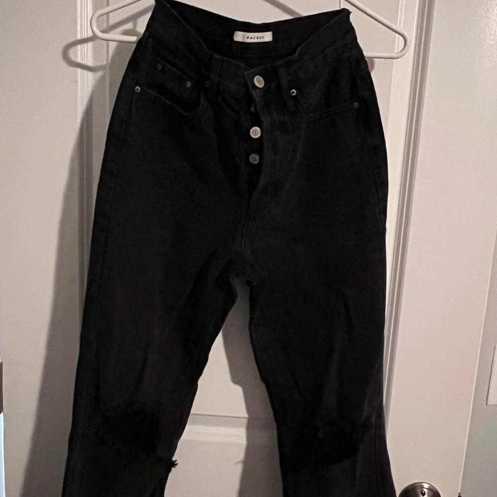 pacsun jeans black (dad jean style)